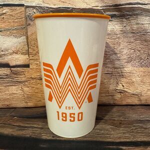 Whataburger 75th Anniversary Reusable Cup Tumbler EST 1950 Fast Food Collectible